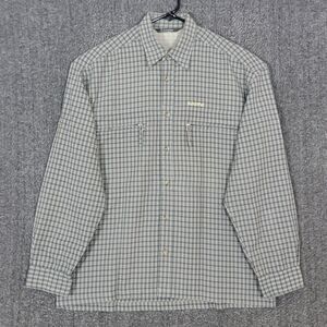 Schoffel Shirt Mens M Green Plaid Long Sleeve Vented Button Up Fishing Hiking